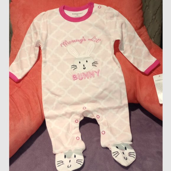 New with Tags Kiddiezoom Mommy's Lil' Bunny Easter Onesie, Size 3M - Picture 3 of 5